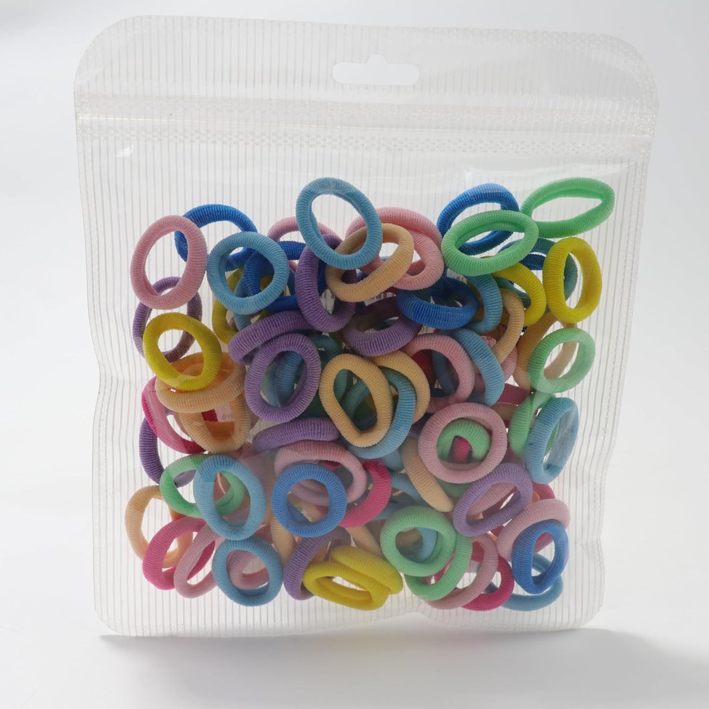 Colored 100 Pcs Girls Hair Bands, Tiny Ponytail Holders for Baby Girls
