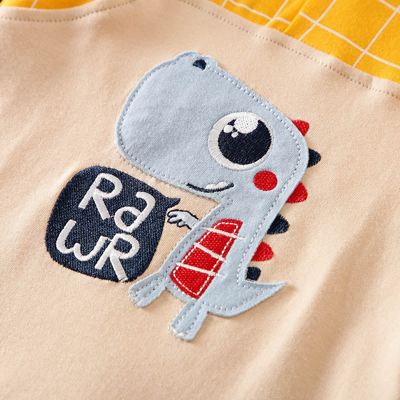 Cute Rawr Dinosaur Blue or Yellow Romper