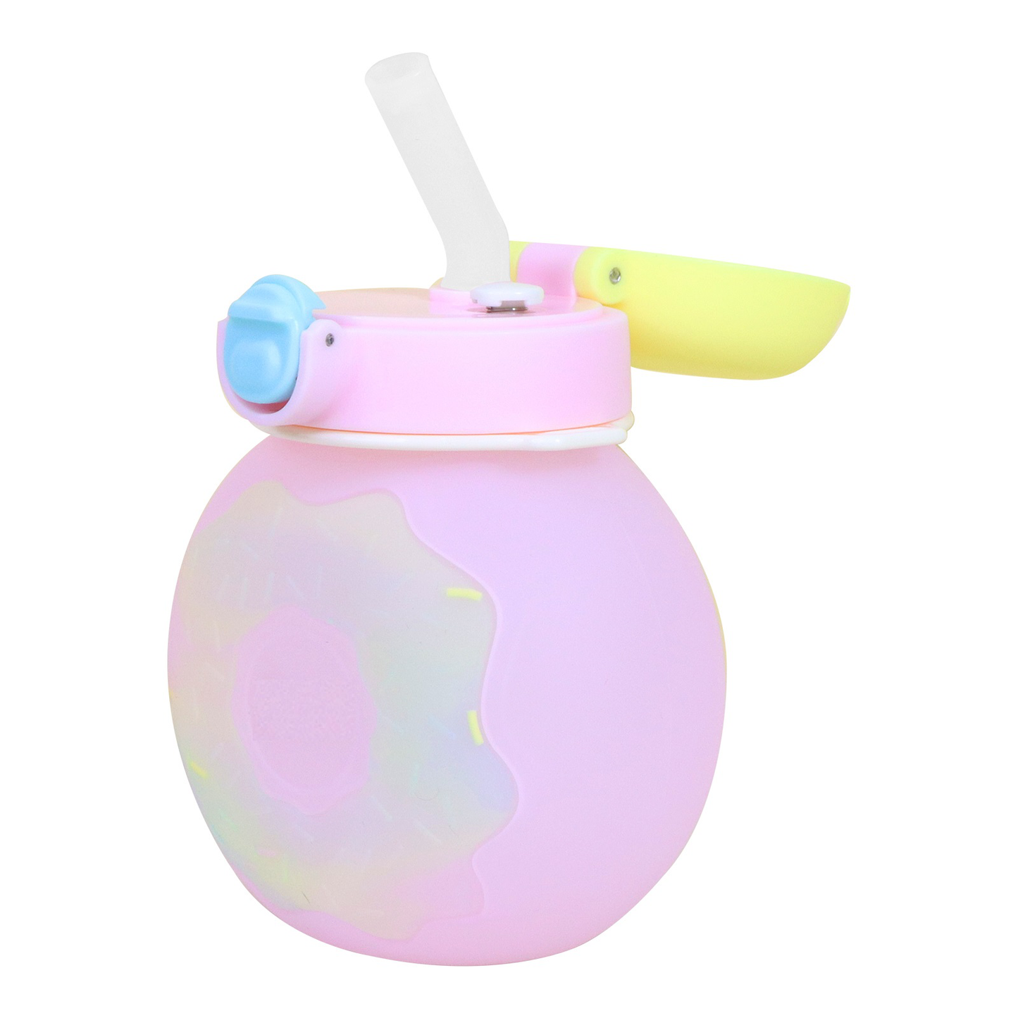 Bambinos Kids Donut Water Bottle Silicone Collapsible BPA-FREE