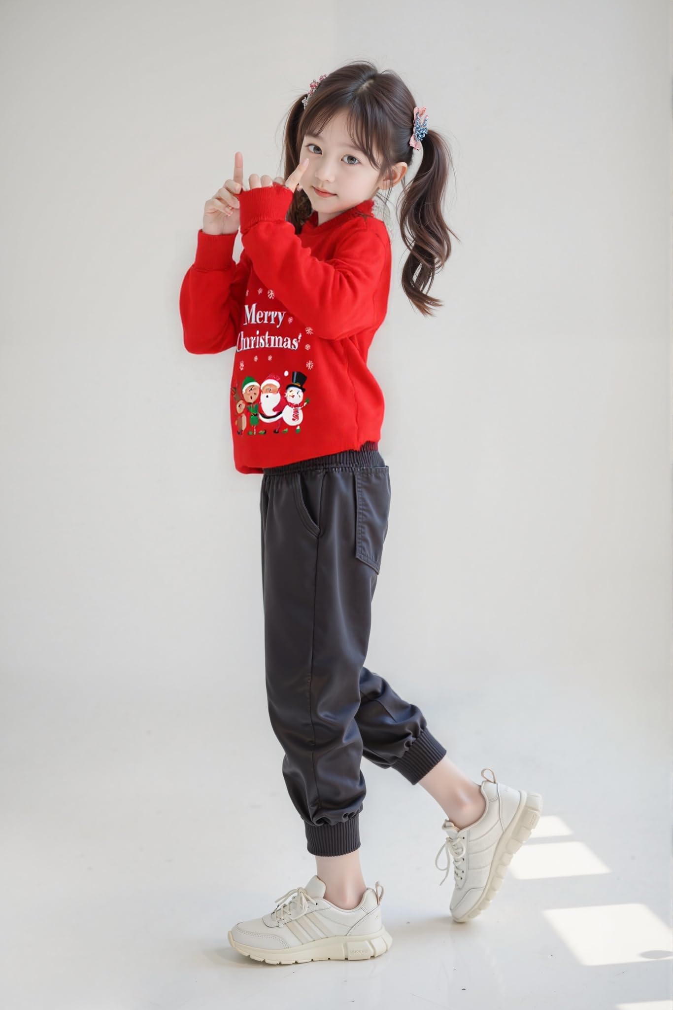 Christmas Boys Girls Jumpers Santa Claus Reindeer Snowman Snowflake