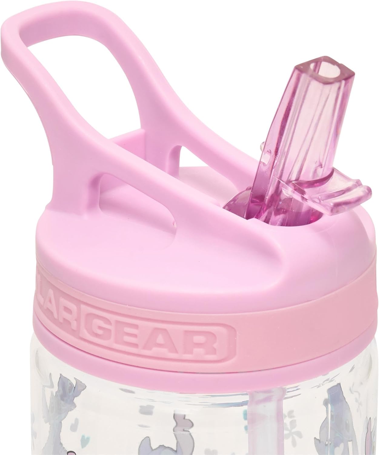 Disney Stitch Kids Water Bottles with Straw - 400ml BPA-Free Kids Drinks Bottle with Carry Handle - School Water Bottle with Removable Straw