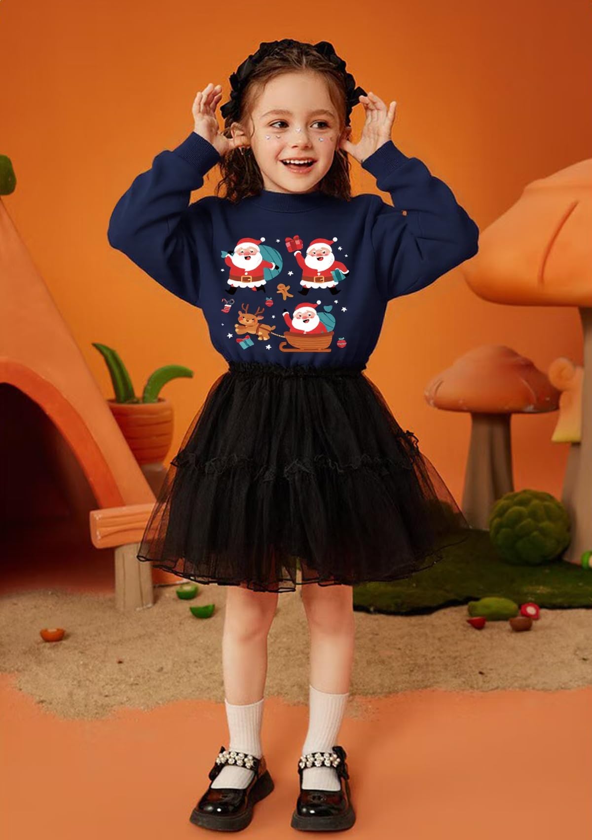 Christmas Boys Girls Jumpers Santa Claus Reindeer Snowman Snowflake