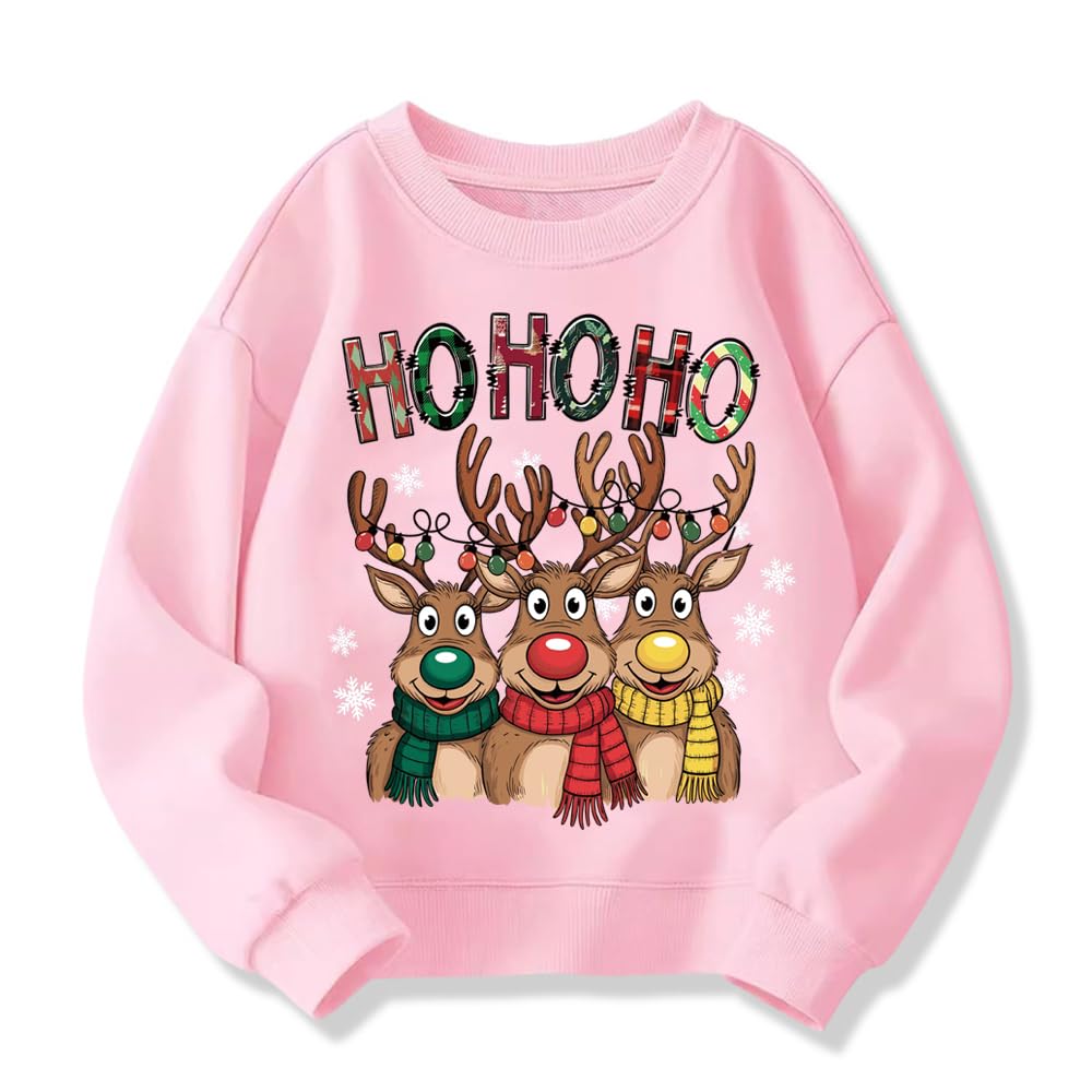 Christmas Boys Girls Jumpers Santa Claus Reindeer Snowman Snowflake