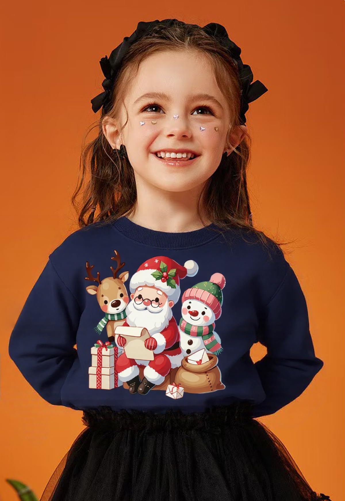 Christmas Boys Girls Jumpers Santa Claus Reindeer Snowman Snowflake