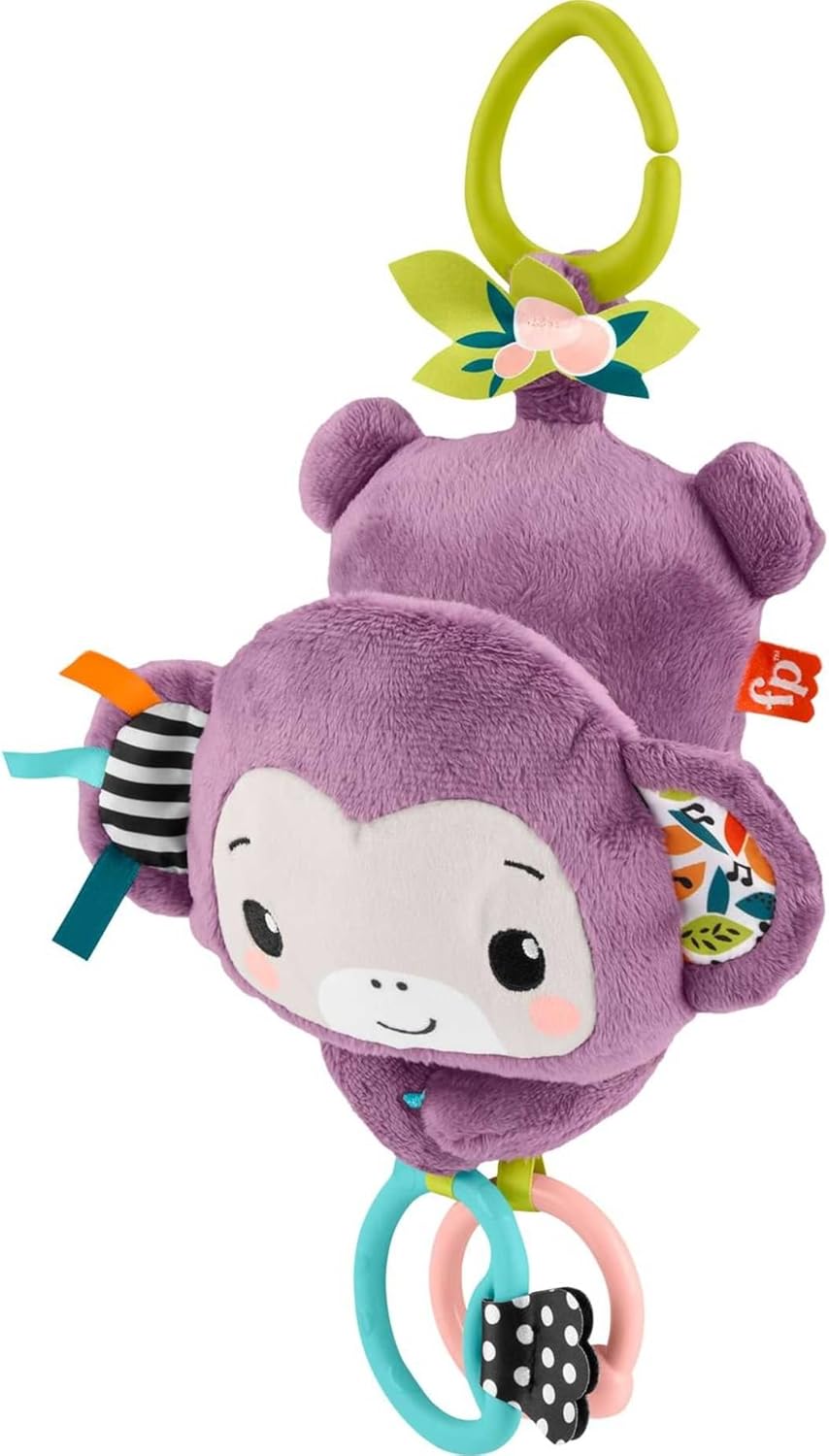 Fisher Price Sing & Go Purple Monkey - Baby Stroller Toy