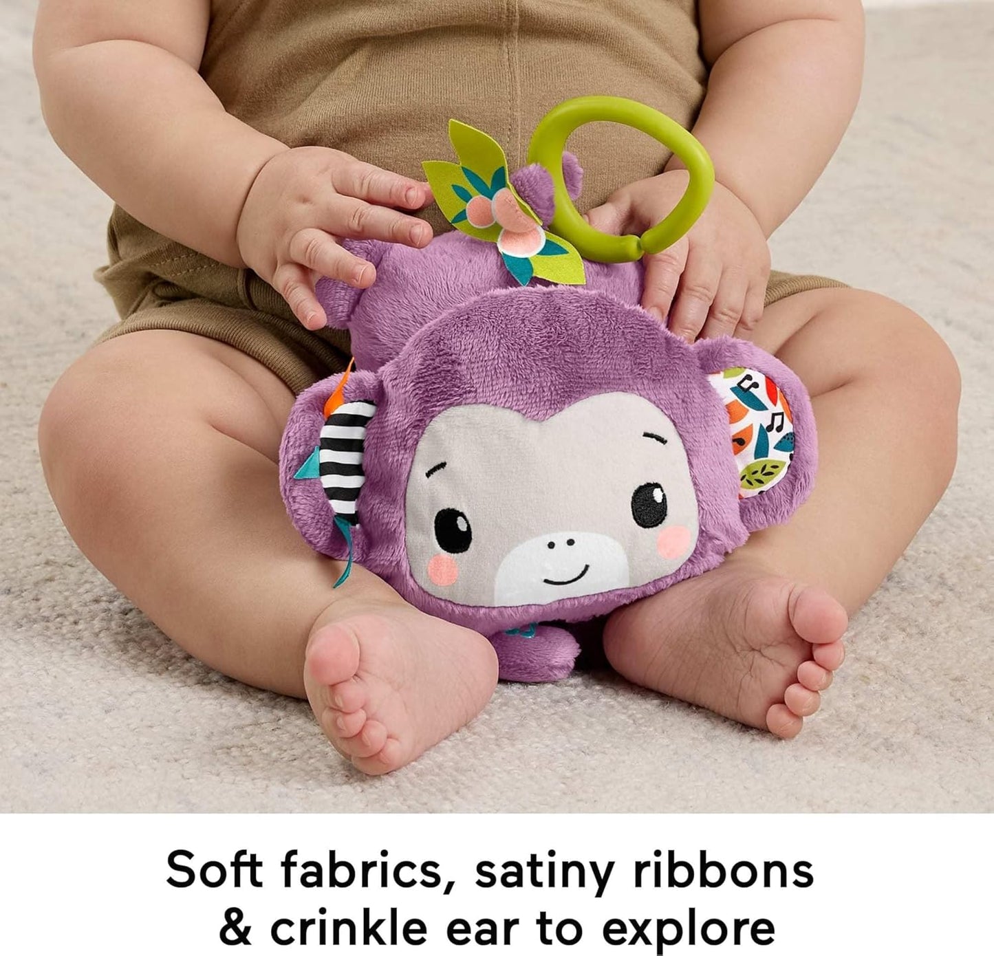 Fisher Price Sing & Go Purple Monkey - Baby Stroller Toy