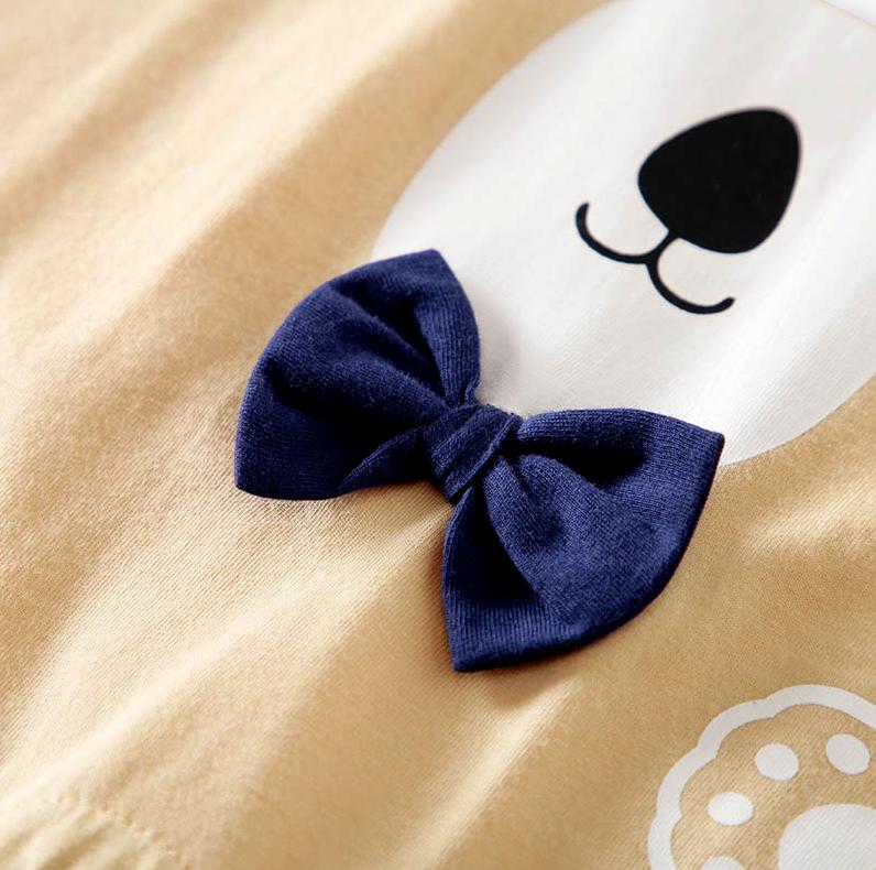 Yellow Bowtie Bear Romper
