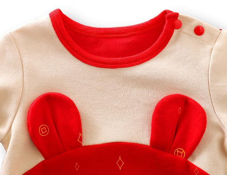 Red Bear Babysuit Romper - Bambinos