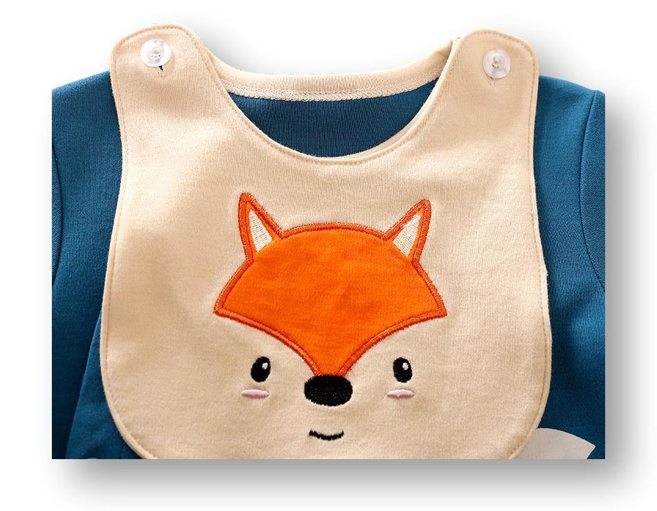 Fox Babysuit With Bib Romper - Bambinos