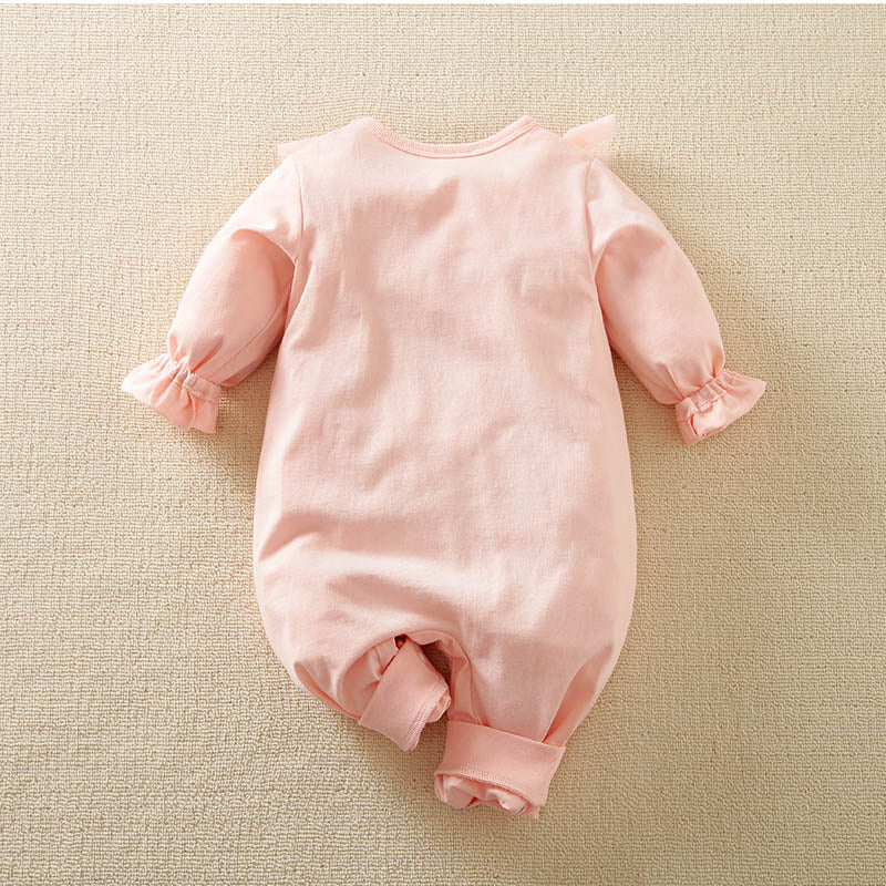 Pink princess Romper with a duck