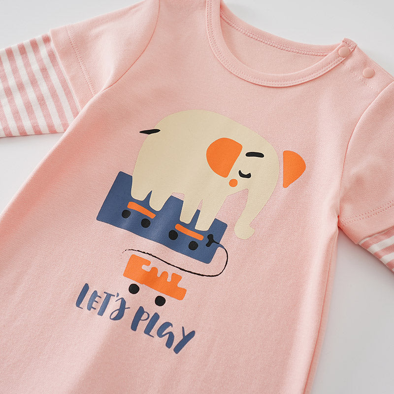 Pink Lets Play Baby Romper