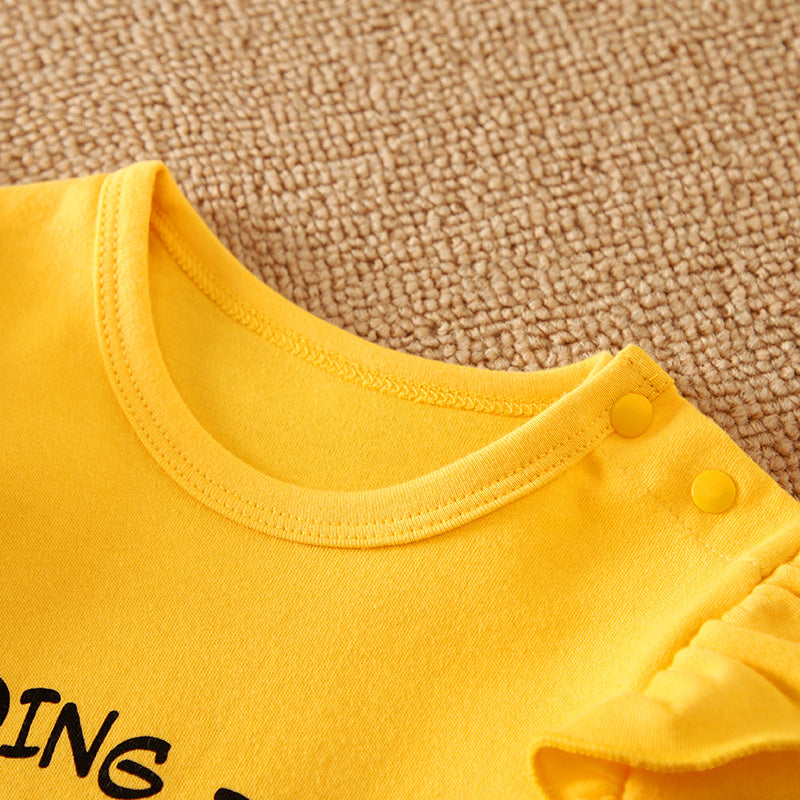 Yellow Big Sister Baby Romper