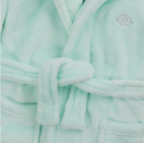 Baby Dressing Gown Unisex Soft Plush Fleece Hooded Teddy Ears 0-24 Month