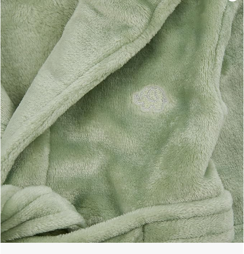 Baby Dressing Gown Unisex Soft Plush Fleece Hooded Teddy Ears 0-24 Month