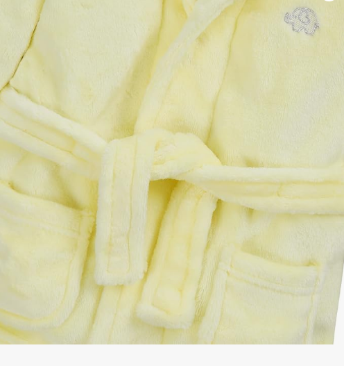 Baby Dressing Gown Unisex Soft Plush Fleece Hooded Teddy Ears 0-24 Month