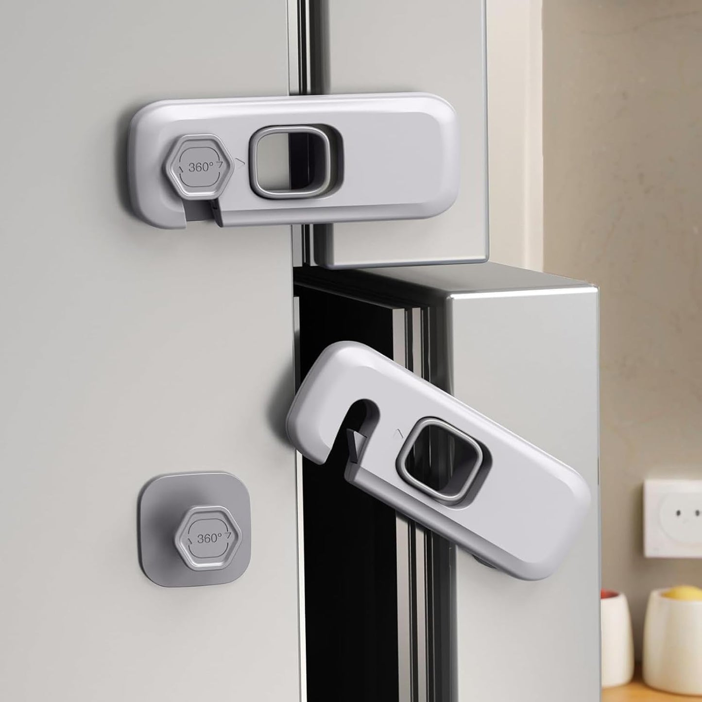 child proof refrigerator lock on fridge door