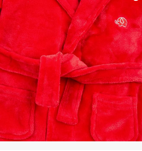 Baby Dressing Gown Unisex Soft Plush Fleece Hooded Teddy Ears 0-24 Month