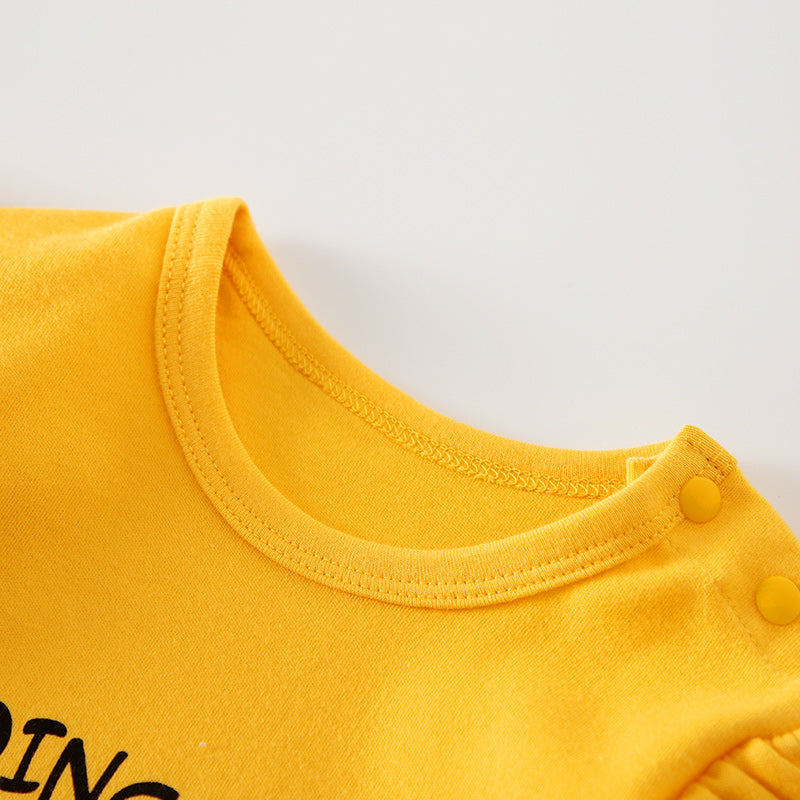 Yellow Big Sister Baby Romper