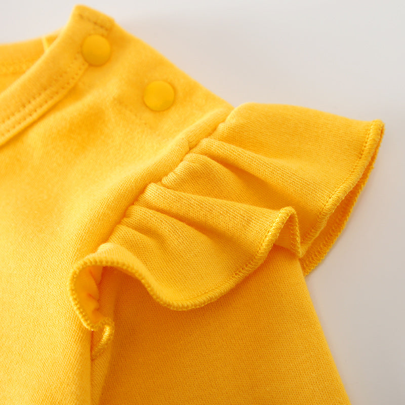 Yellow Big Sister Baby Romper