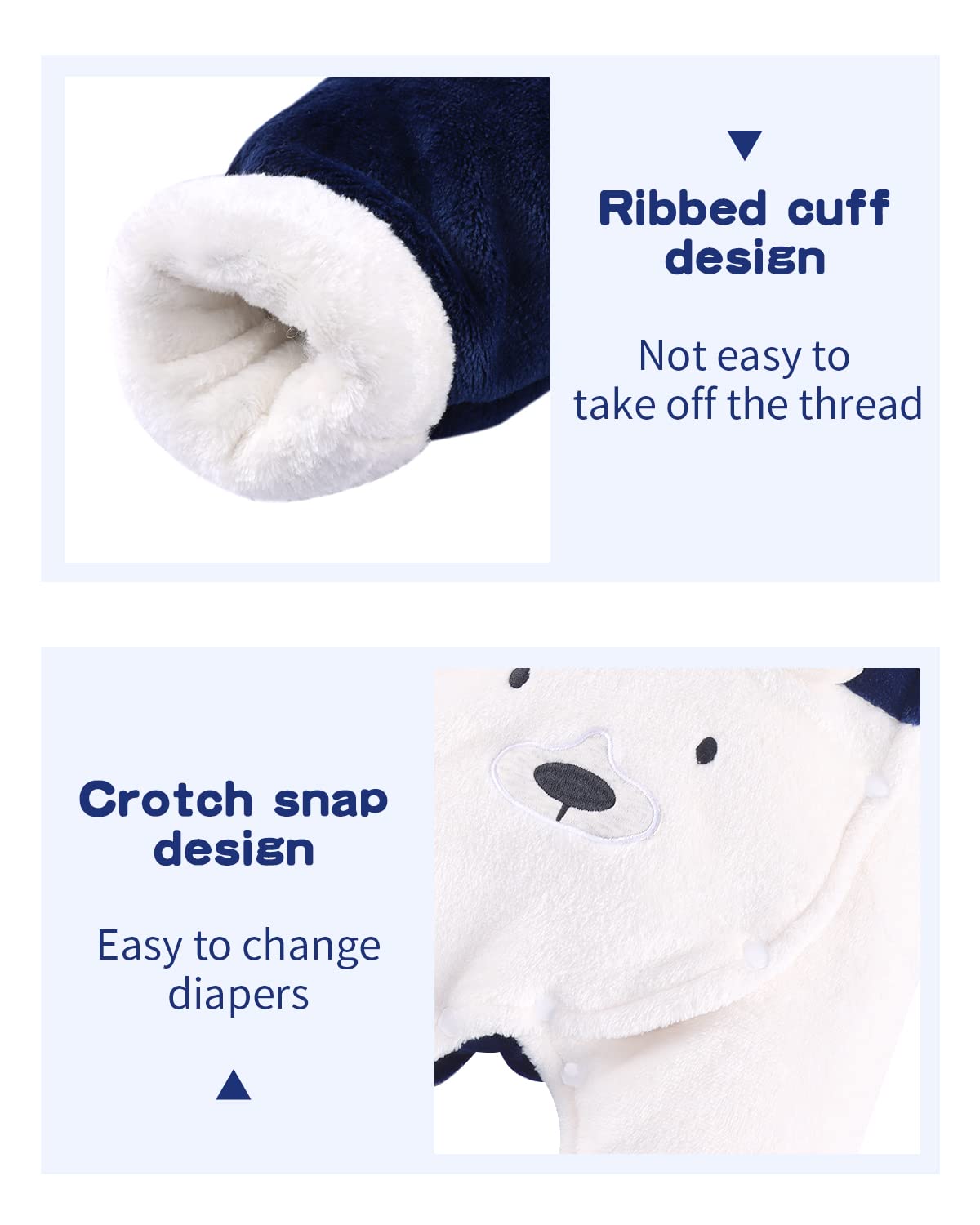 ❄️ Baby Snowsuit Fleece Romper – Warm Winter One-Piece for Babies