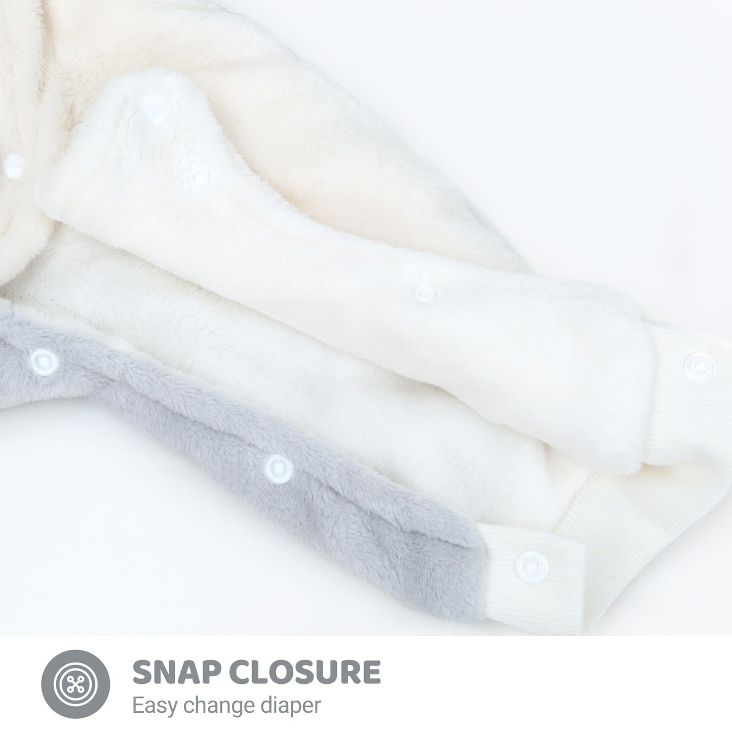 ❄️ Baby Snowsuit Fleece Romper – Warm Winter One-Piece for Babies