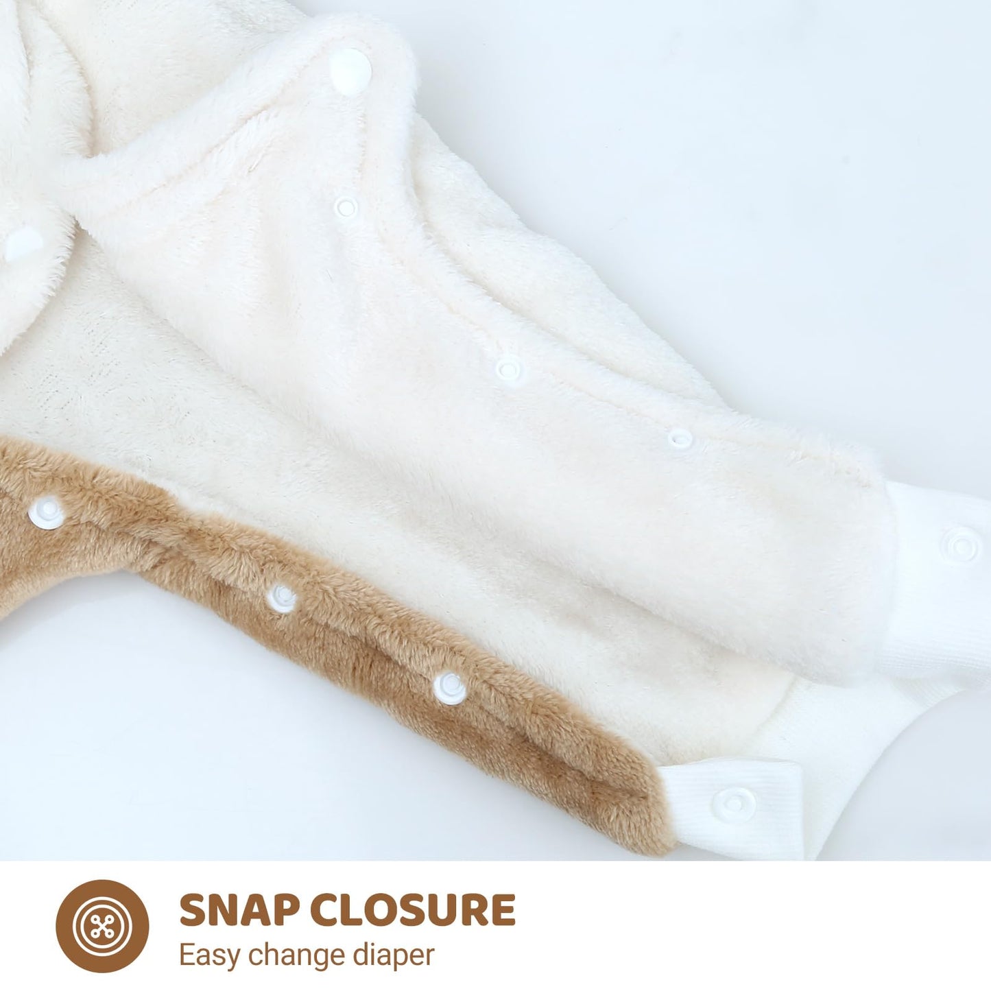 ❄️ Baby Snowsuit Fleece Romper – Warm Winter One-Piece for Babies