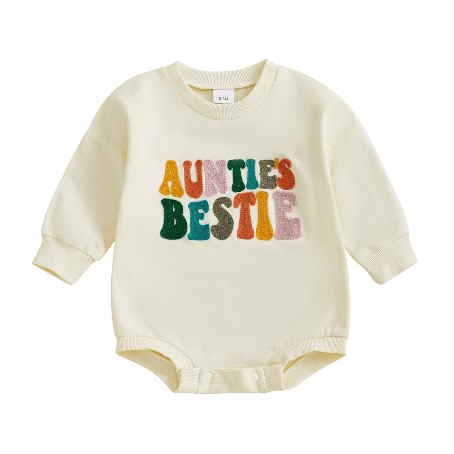 Baby Boy Girl Bodysuit Aunties Bestie Letters Vests