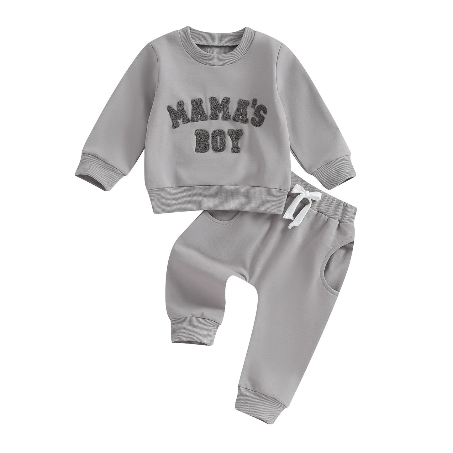 2Pcs Baby Boys Outfit Mama's Boy Clothes Set