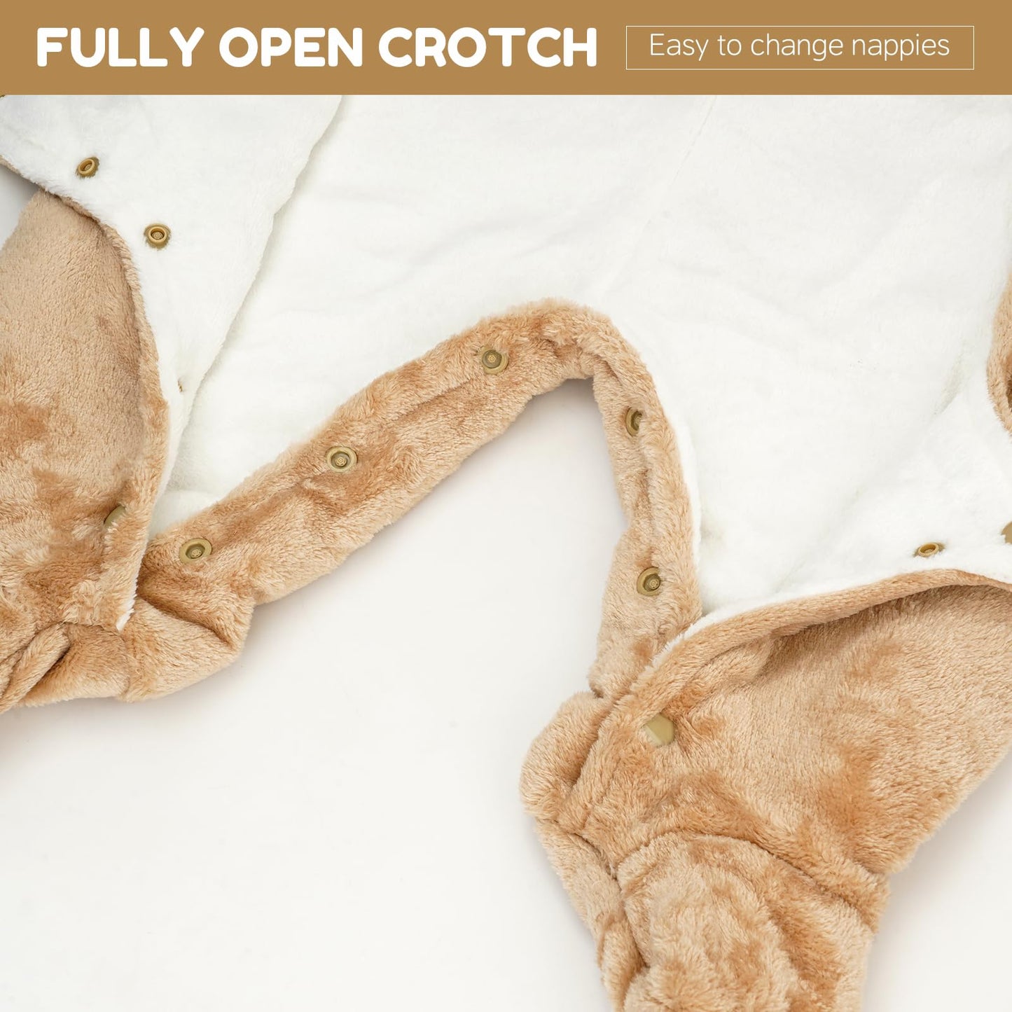 ❄️ Baby Snowsuit Fleece Romper – Warm Winter One-Piece for Babies