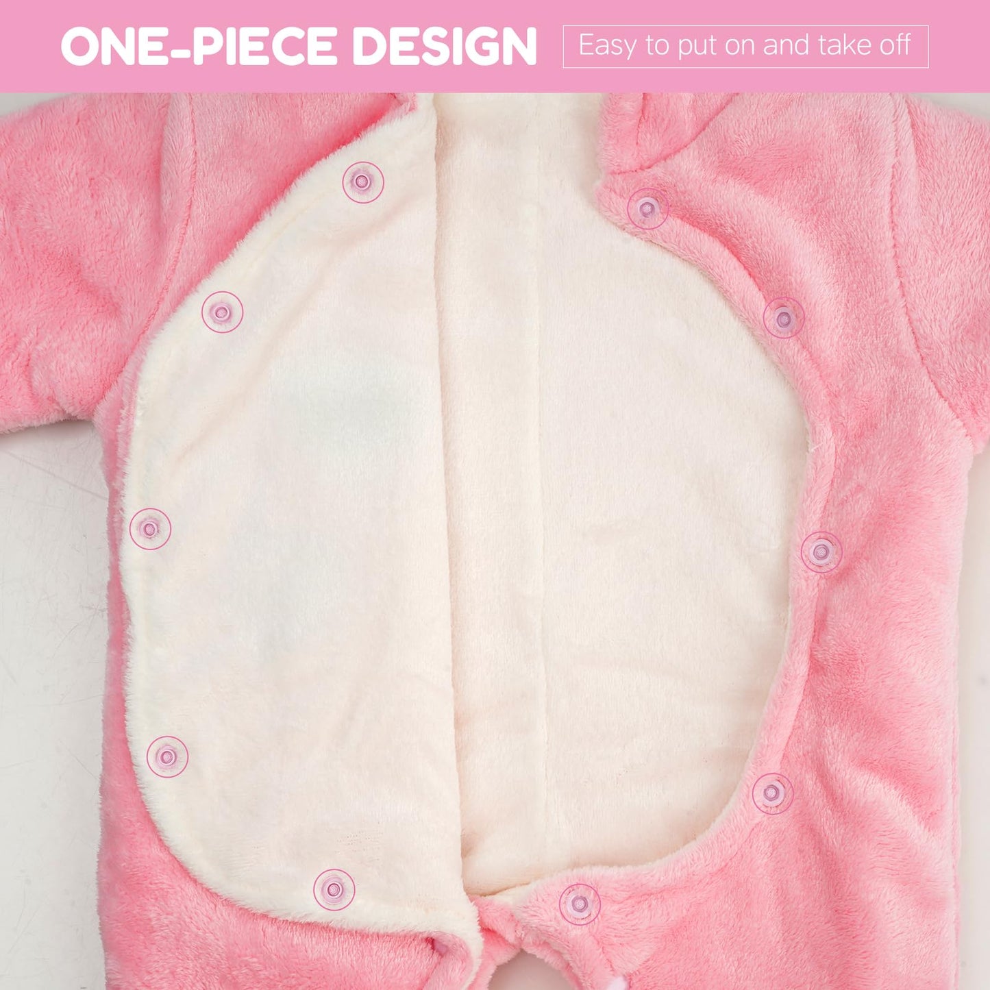 ❄️ Baby Snowsuit Fleece Romper – Warm Winter One-Piece for Babies