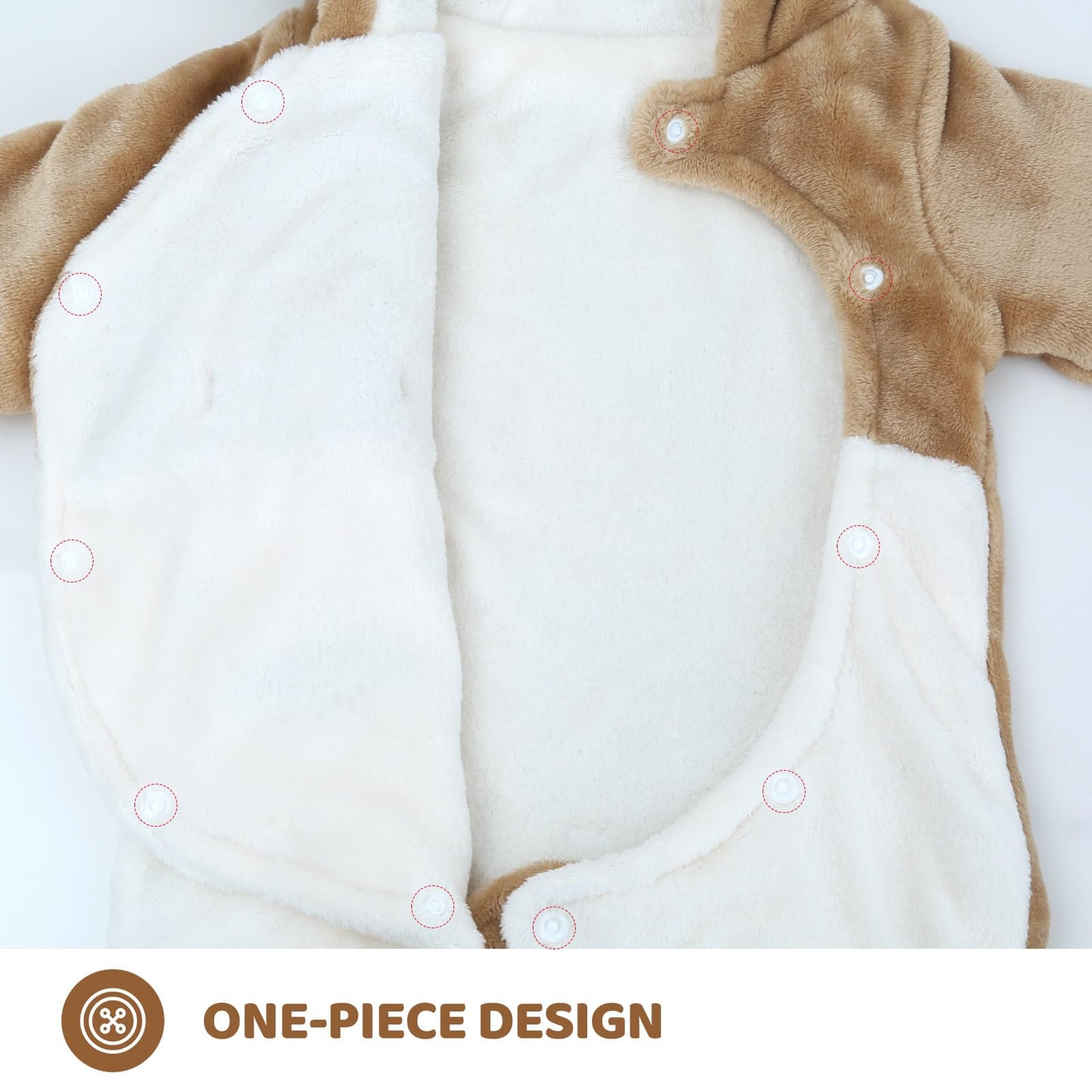 ❄️ Baby Snowsuit Fleece Romper – Warm Winter One-Piece for Babies