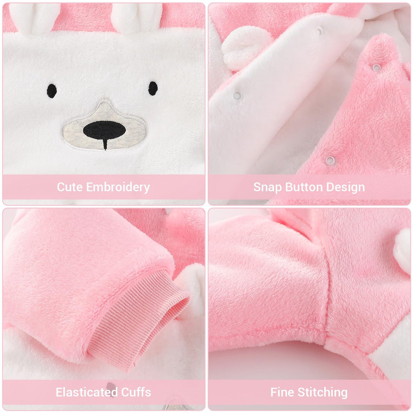 ❄️ Baby Snowsuit Fleece Romper – Warm Winter One-Piece for Babies