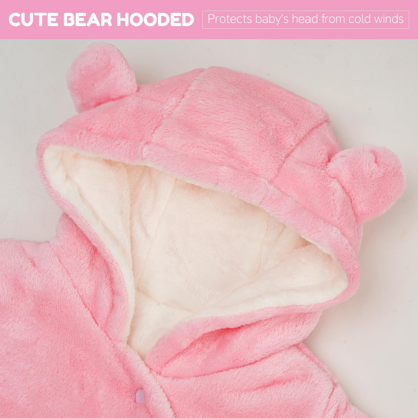 ❄️ Baby Snowsuit Fleece Romper – Warm Winter One-Piece for Babies