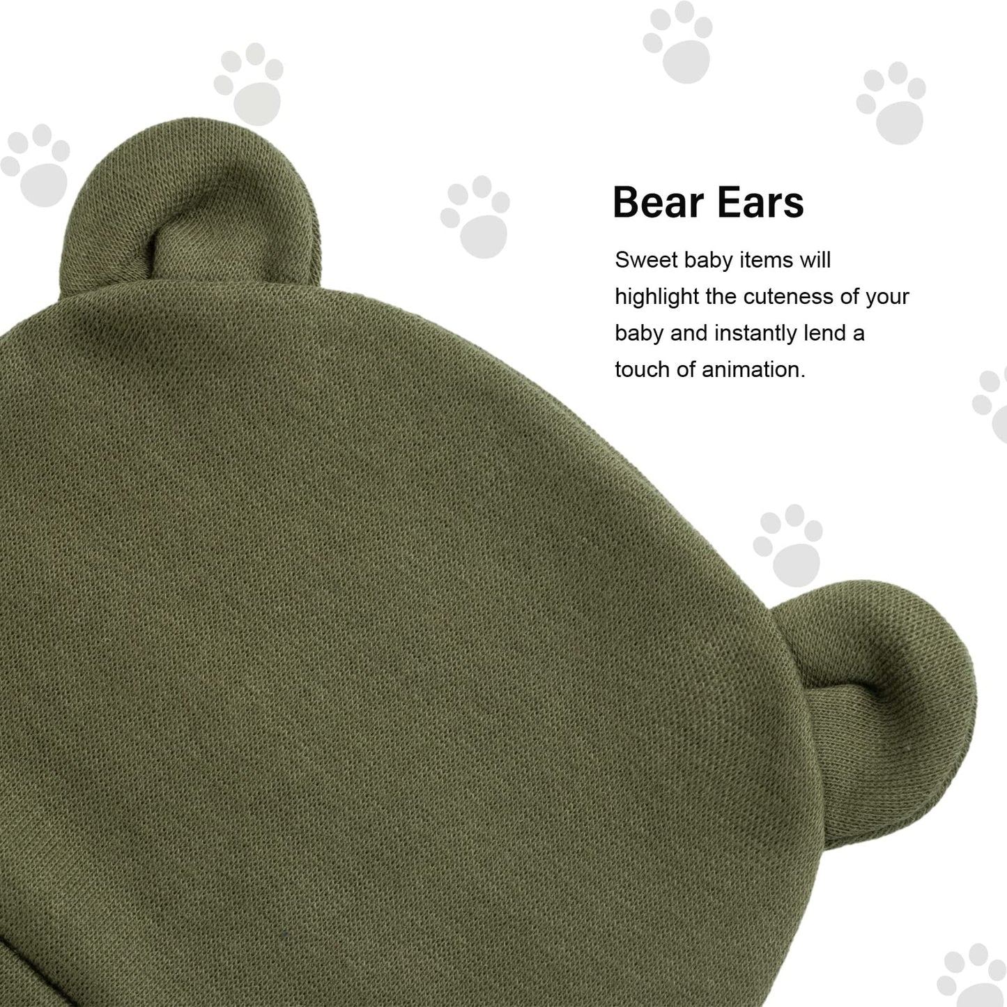 4 Set Baby Beanie Hat + Gloves (0-6 Months)