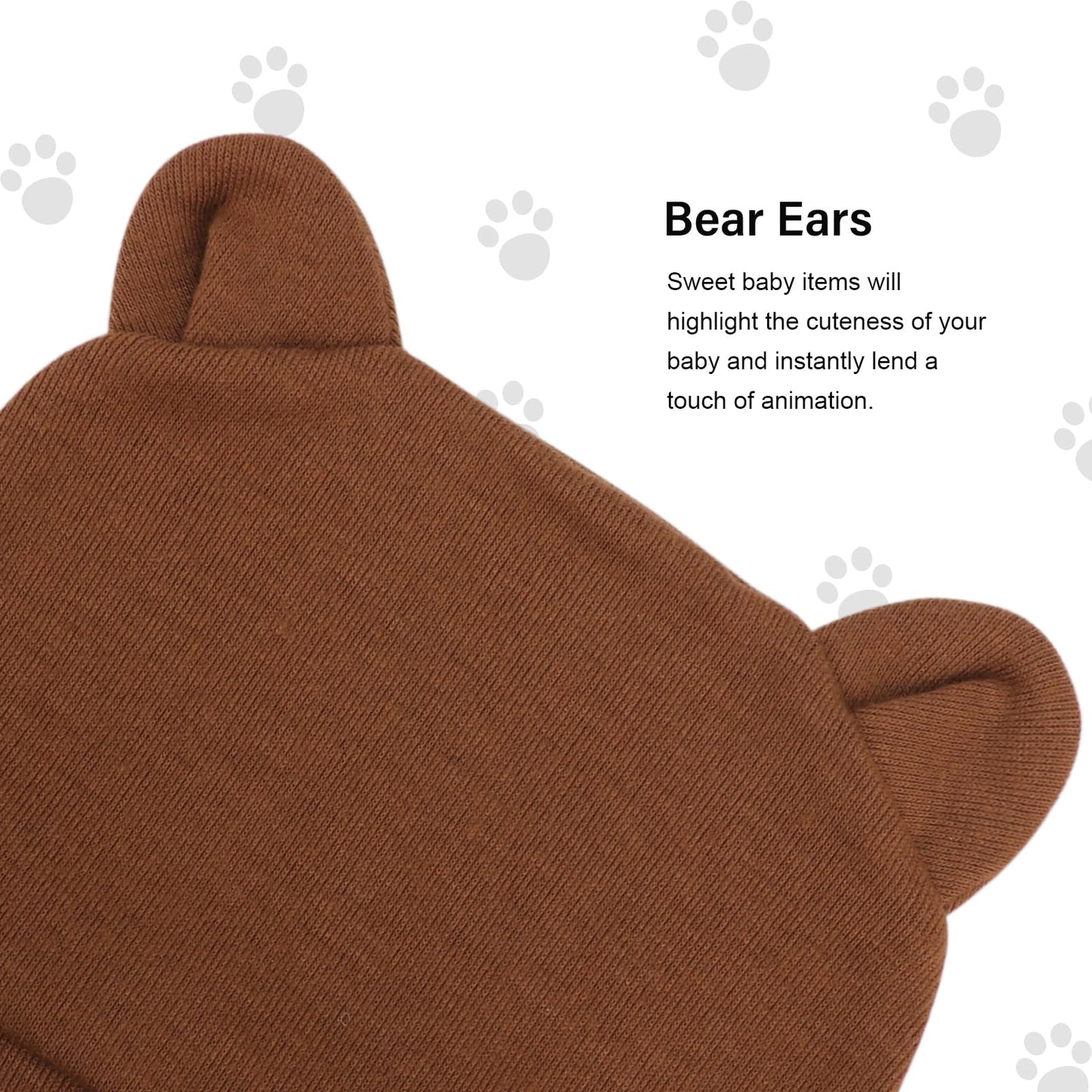 4 Set Baby Beanie Hat + Gloves (0-6 Months)