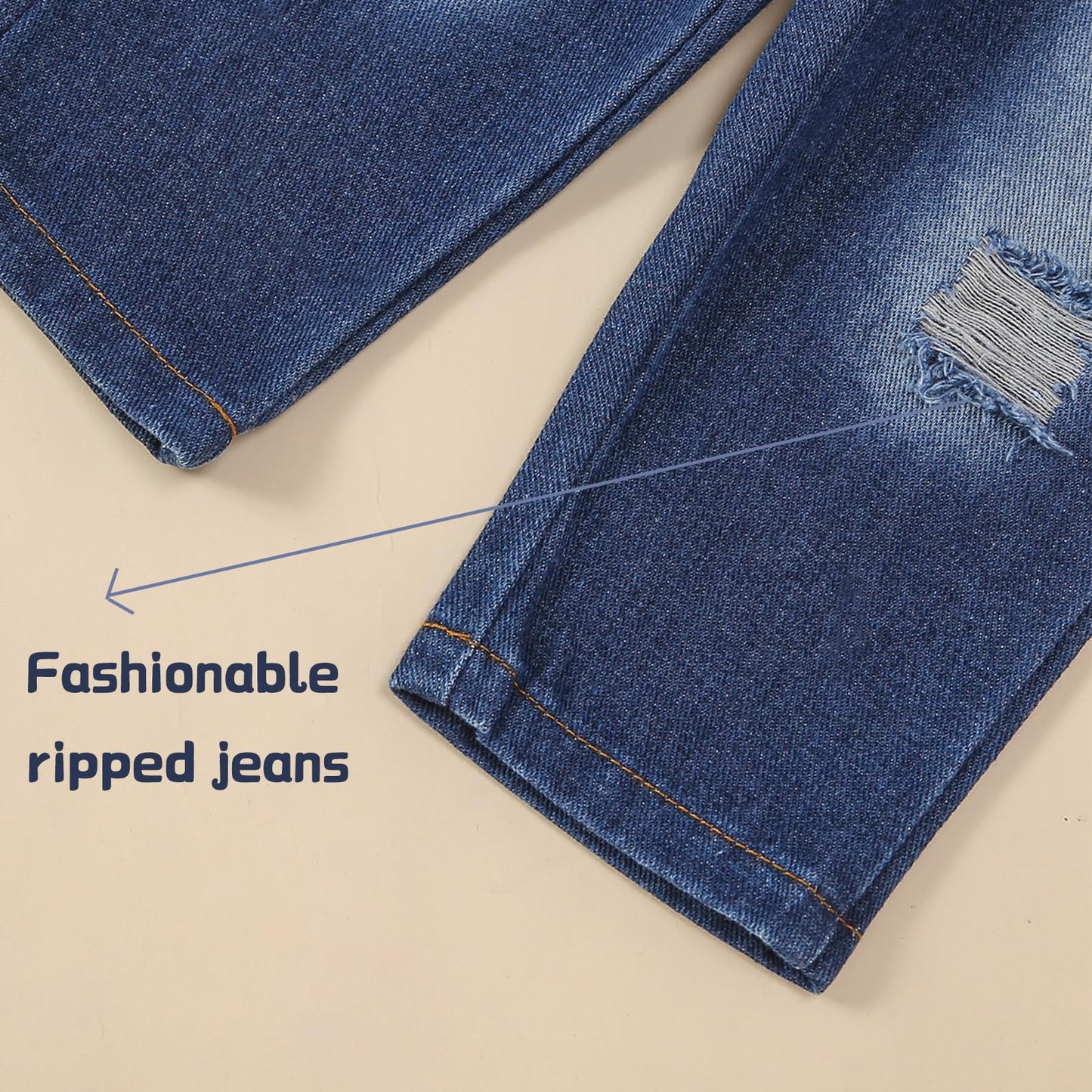 Boys Outfits Infant Long Sleeve Hoodies Plaid Tops Denim