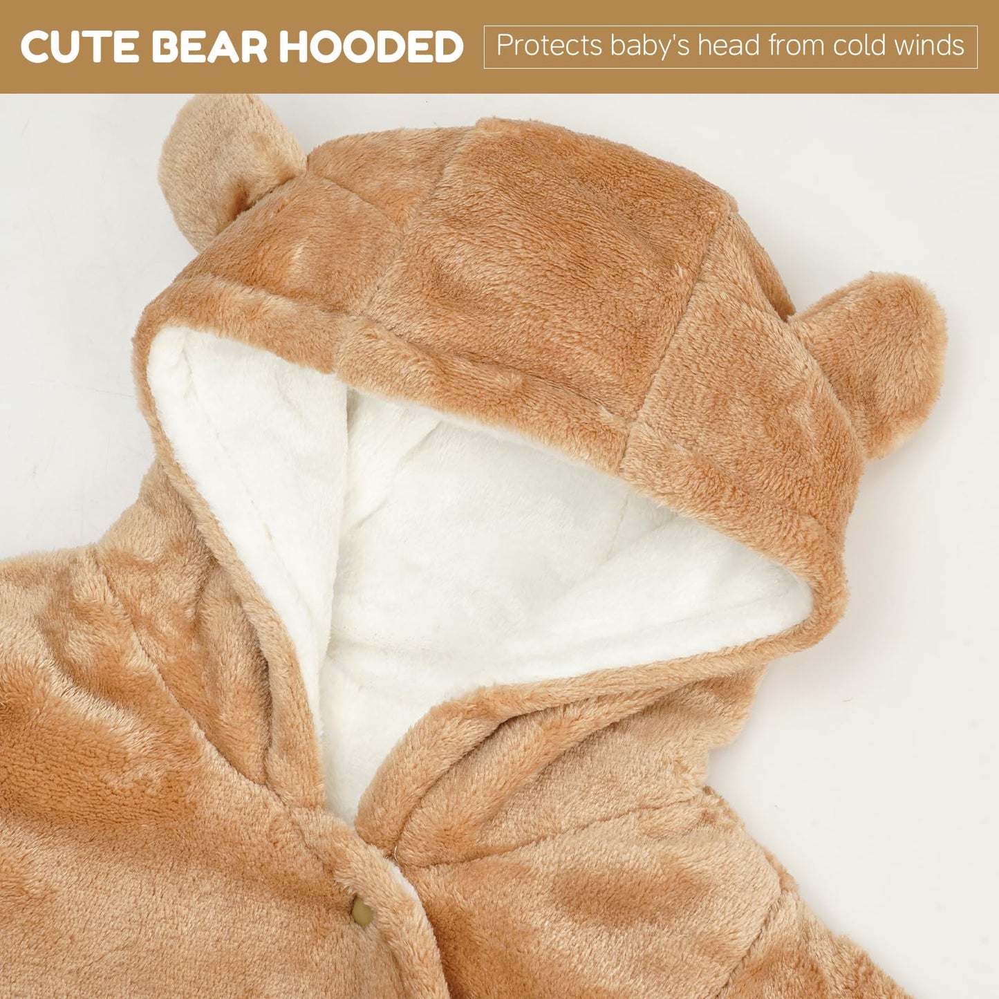 ❄️ Baby Snowsuit Fleece Romper – Warm Winter One-Piece for Babies