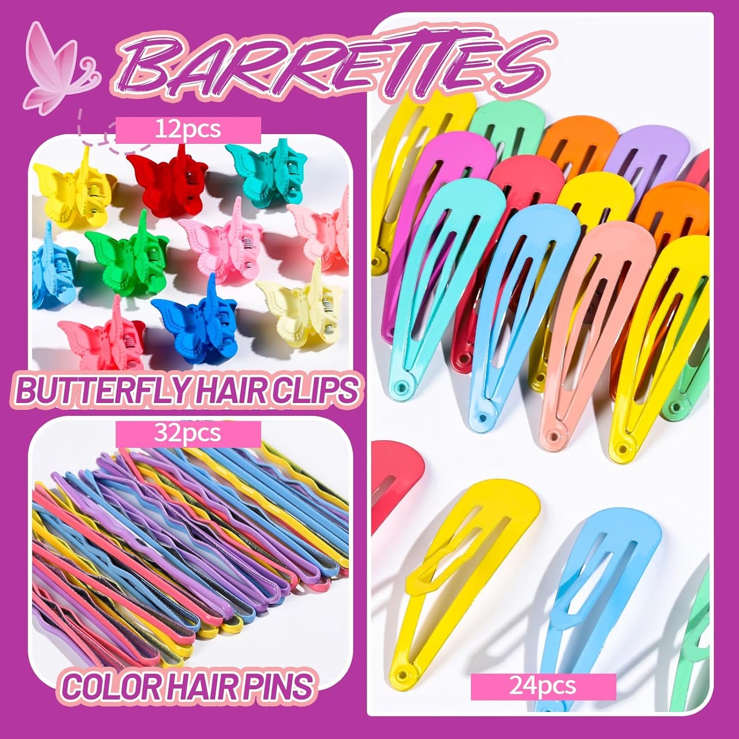 Elastic Hair Bands Hair Ties for Little Girls,  Hair Rubber Bands with Tail Hair Tools