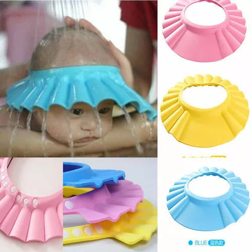 Adjustable Baby kids Shampoo Bath Shower Hat Cap Wash Hair Waterproof Shield