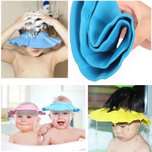 Adjustable Baby kids Shampoo Bath Shower Hat Cap Wash Hair Waterproof Shield