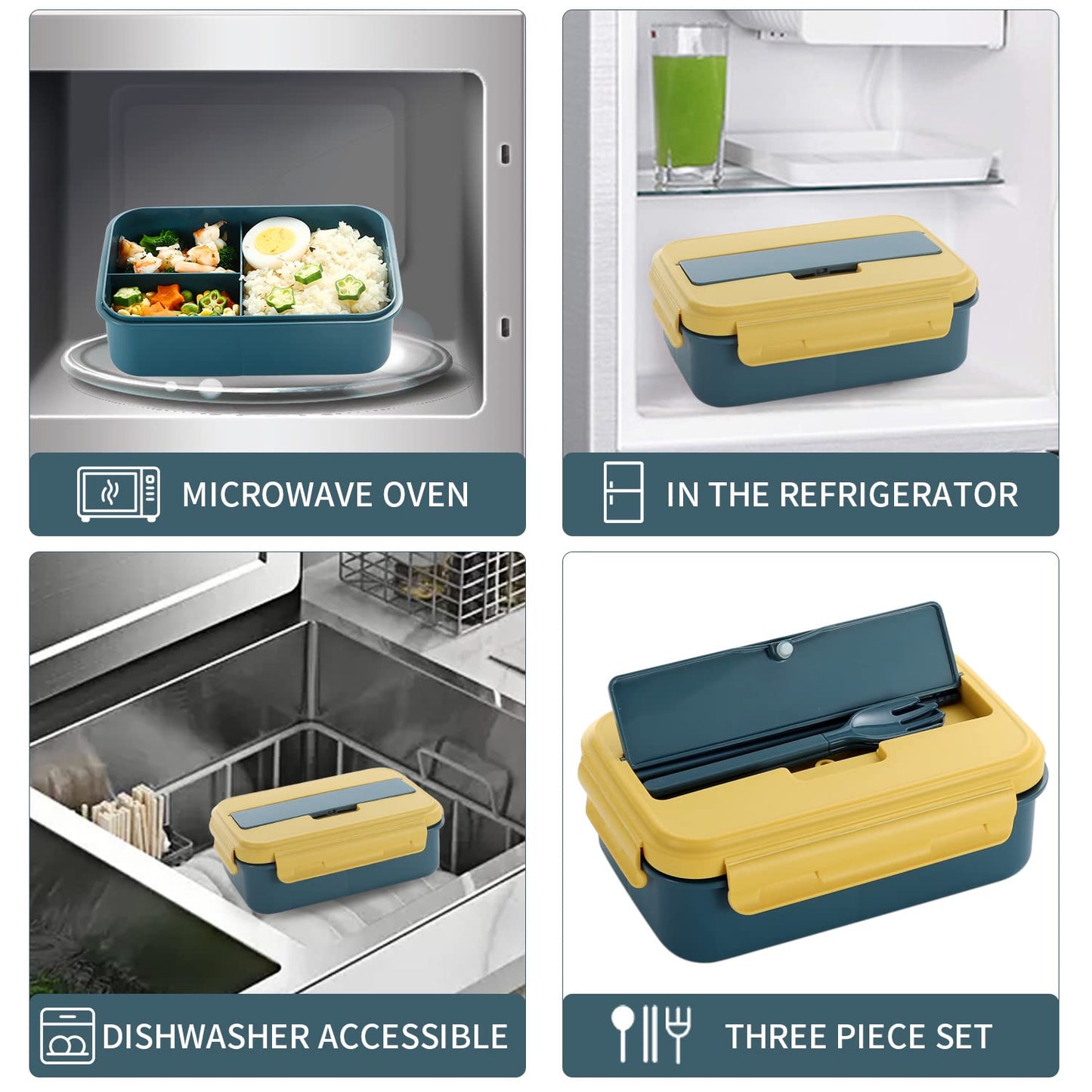 BPA-free food-grade material of reusable lunch box