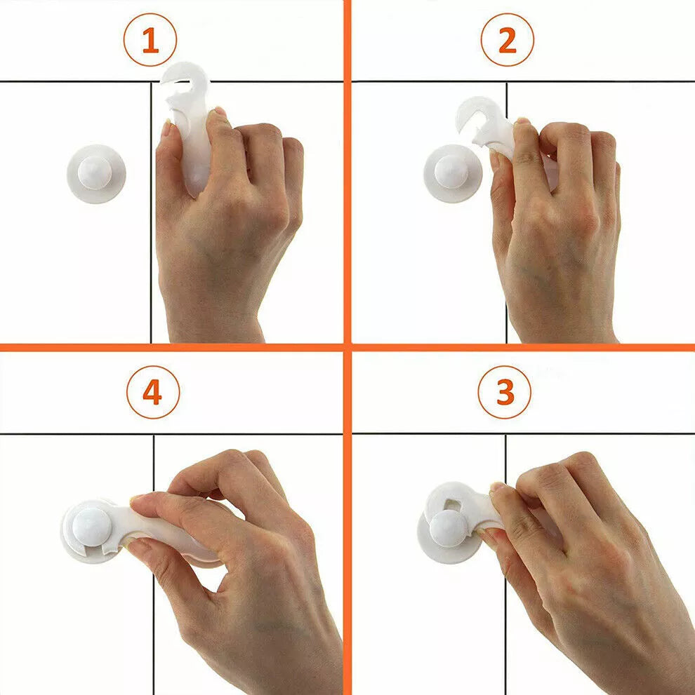 10 Child Baby Toddler Cupboard Cabinet Safety Locks Proof Door Drawer Fridge