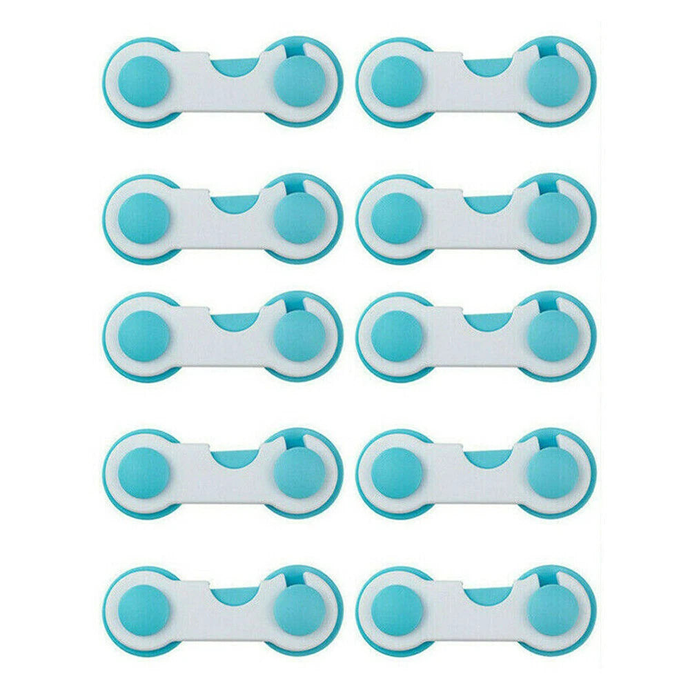10 Child Baby Toddler Cupboard Cabinet Safety Locks Proof Door Drawer Fridge