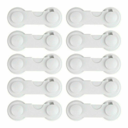 10 Child Baby Toddler Cupboard Cabinet Safety Locks Proof Door Drawer Fridge