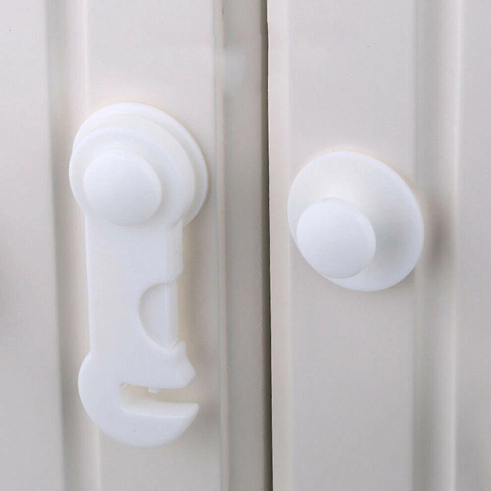 10 Child Baby Toddler Cupboard Cabinet Safety Locks Proof Door Drawer Fridge