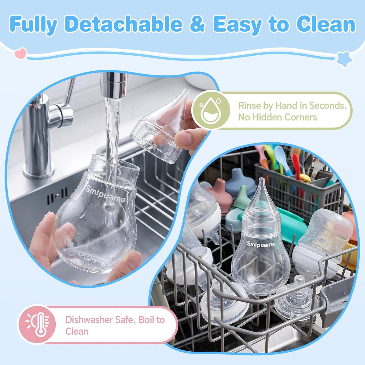 Baby nasal aspirator for blocked nose