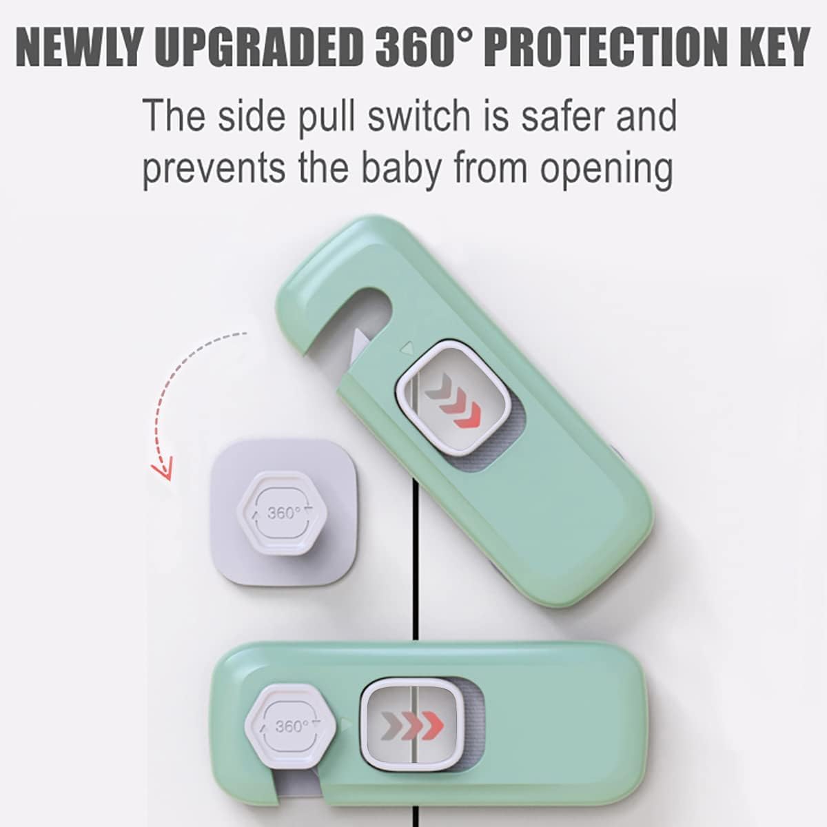Baby proof refrigerator lock set