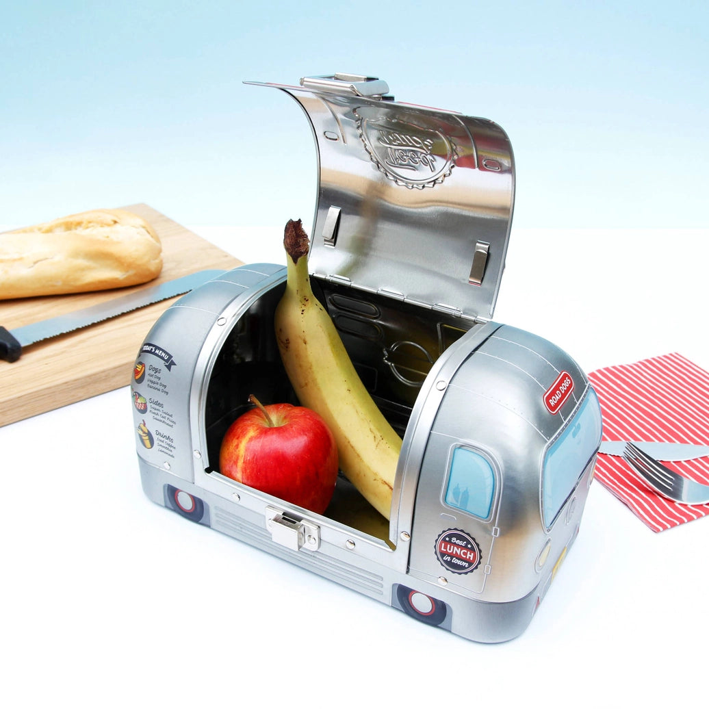 Colourful food truck lunch box – durable metal design