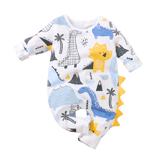 Dinosaur print baby suit romper 100% cotton unisex newborn