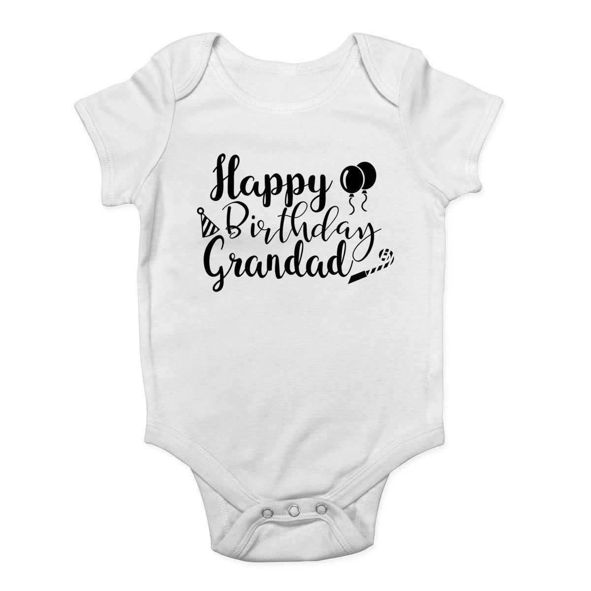Happy Birthday Grandad Baby Grow Vest – Unisex Baby Bodysuit | Grandad Birthday Gift